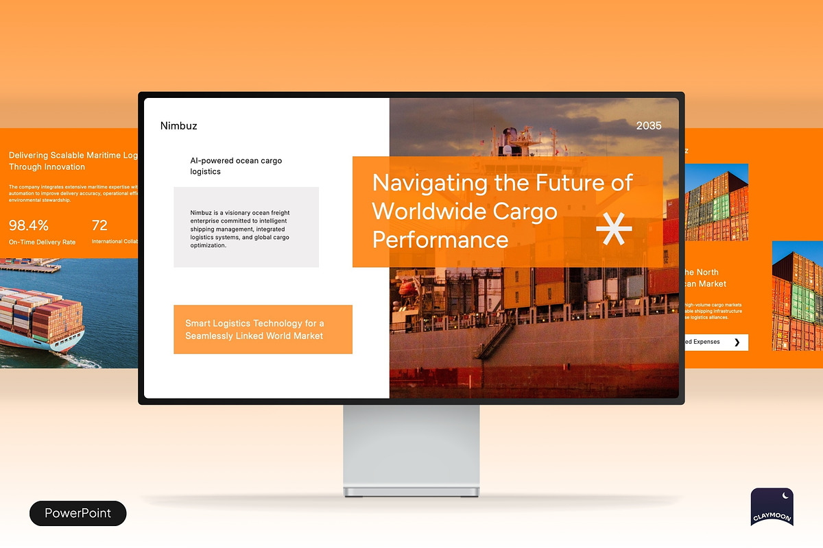 Ship Cargo & Maritime Logistics, a Presentation Template by Claymoon Lab (Photo 1 of 7)