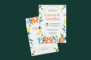 Flowerys Wedding Invitation Template, an Invitation Template by iDoodle Studio (Thumbnail 2 of 4)