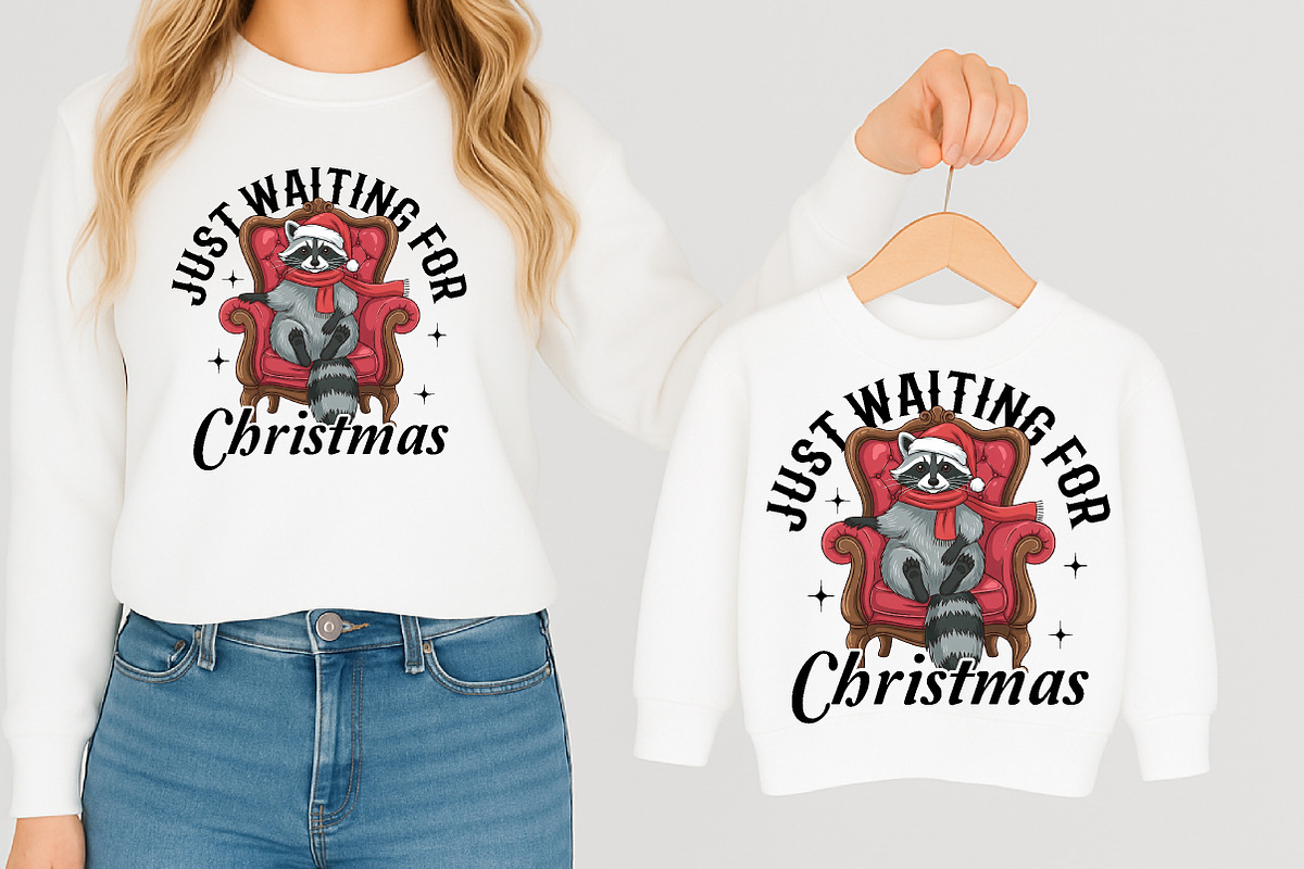 Christmas Raccoon Sublimation, an Illustration by Libby Wishes (Photo 6 of 6)