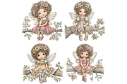 Fairy Girl Clipart PNG, a Seasonal Illustration by Memories By Lea (Thumbnail 5 of 18)