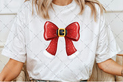 Christmas Coquette Santa Bow PNG, an Illustration by Craft Nest (Thumbnail 6 of 6)