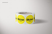Round Roll Stickers Mockup Set, a Household Mockup by creatsy5 (Thumbnail 12 of 15)