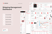 Shipping Management Dashboard UI, an UI Kit Template by peterdraw (Thumbnail 1 of 7)