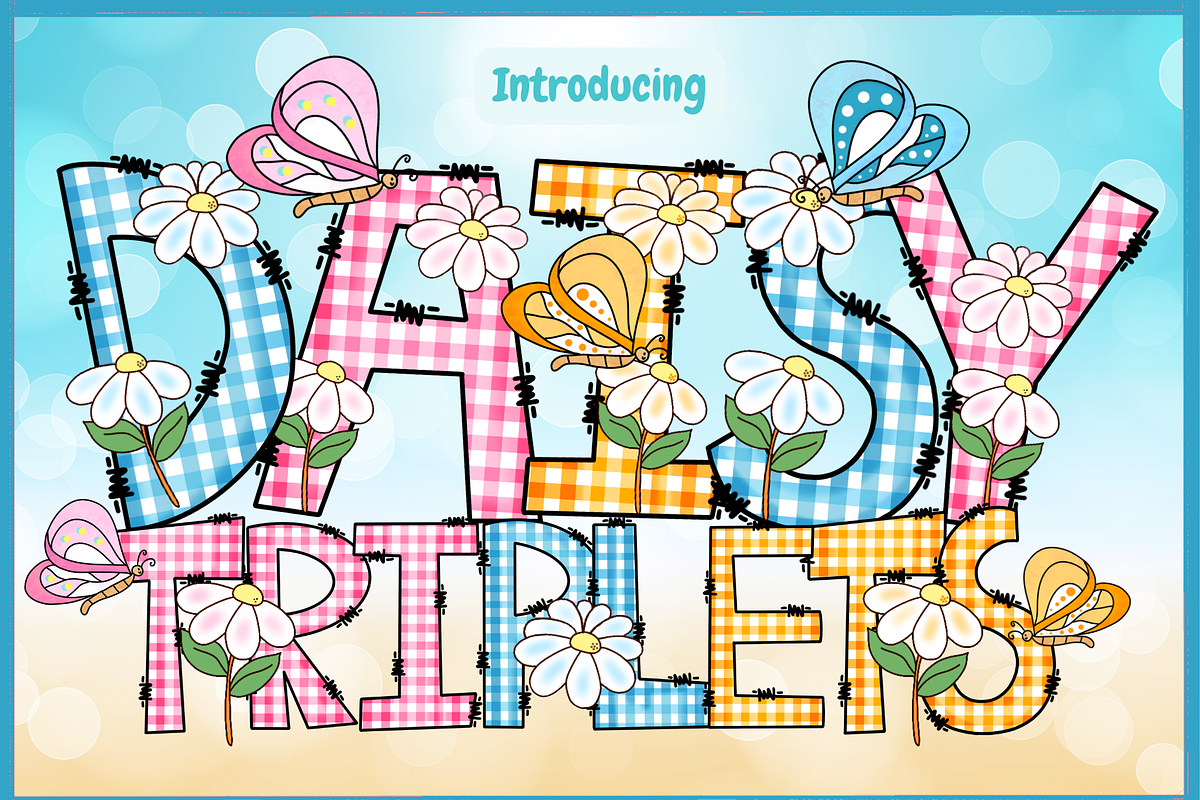 Daisytriplets-PNG fonts, a Symbol Font by It me digital art (Photo 1 of 10)