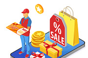 Customer Loyalty Programs Banners, a Person Illustration by TAlex (Thumbnail 2 of 6)