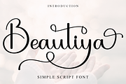 Beautiya, a Handwritten Font by FreshTypeINK (Thumbnail 1 of 8)