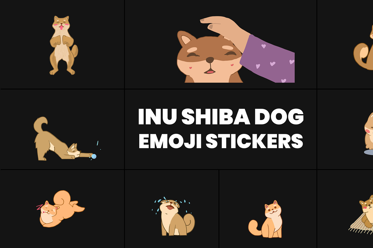 Inu Shiba Dog Emoji Stikers DaVinci, a Templates & Theme by 2dfx (Photo 1 of 2)