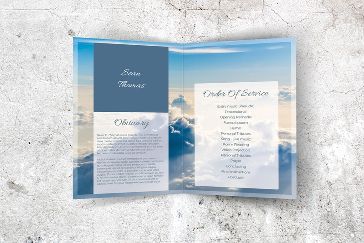 Funeral Program Brochure - Heaven, a Brochure Template by Final Tribute (Photo 3 of 5)