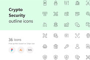 Crypto Security outline icons, an Outline Icon by LAFS (Thumbnail 1 of 3)