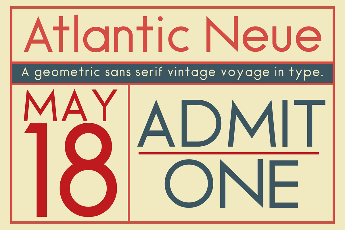 Atlantic Neue - Geometric Sans font, a Sans Serif Font by Amber Nest Design (Photo 1 of 6)