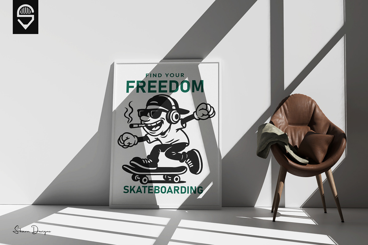 Find Your Freedom Skateboarding, a Sport Illustration by shaondesigns (Photo 4 of 5)