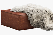 Joybird Lyle Leather Ottoman, a Furniture 3D Model by 3dmitruk (Thumbnail 4 of 30)