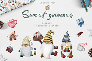 Sweet Christmas gnomes & pattern