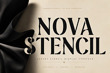 Nova Stencil – Luxury Serif Font