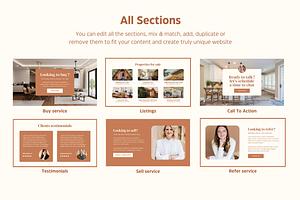 Realtor Kyrie Website Template Canva