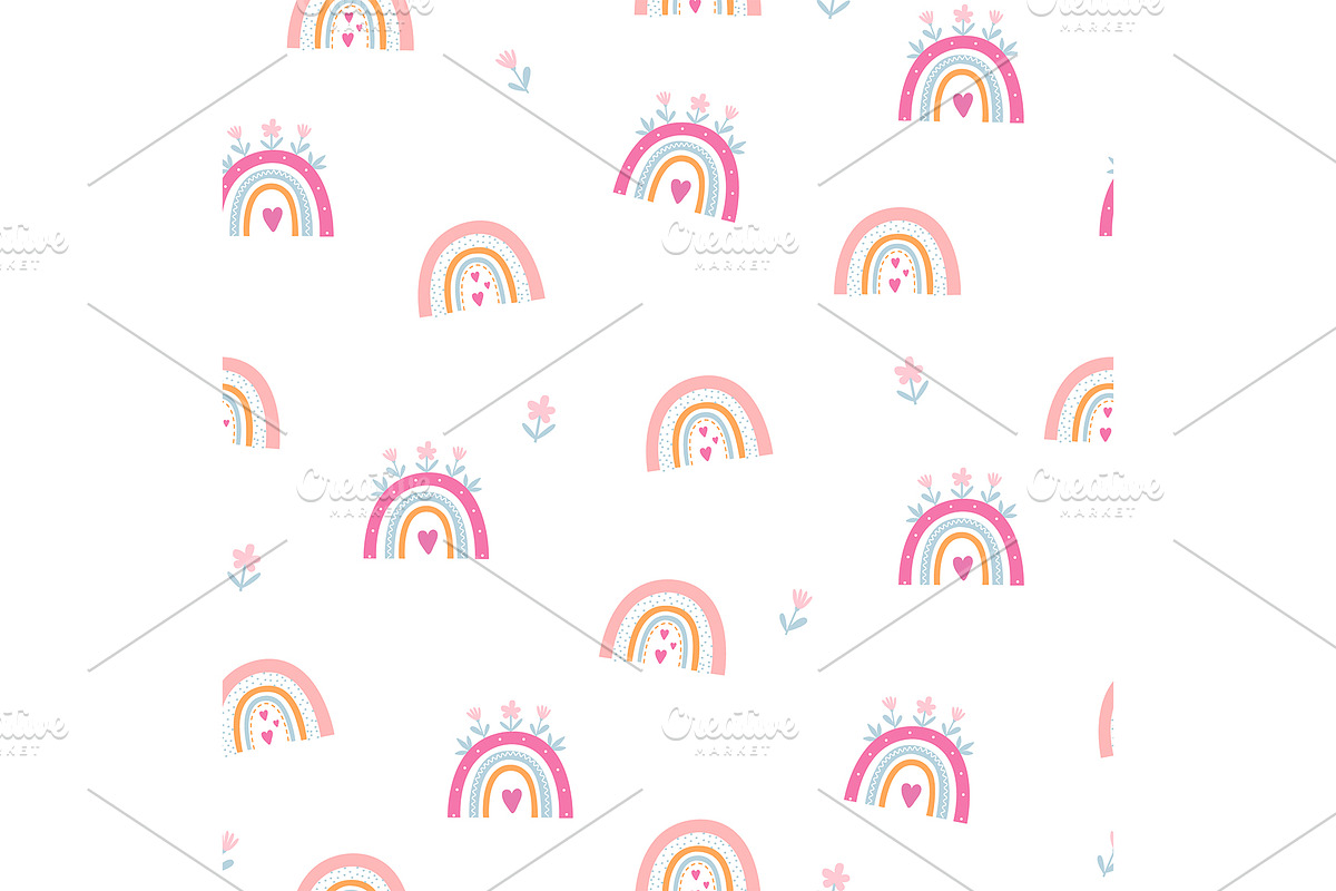 Colorful seamless pattern, a Decorative Illustration by Elen_Art