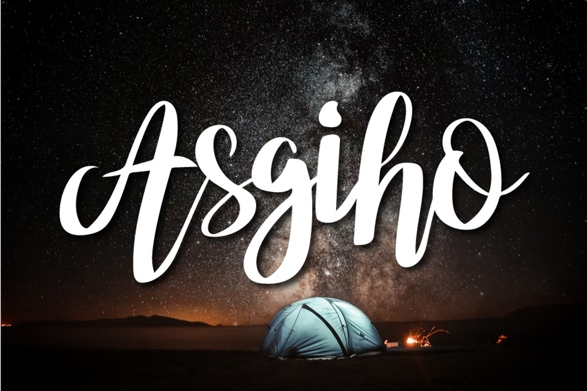 asgiho, a Script Font by khalwa.studio (Photo 1 of 9)