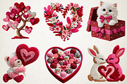 Valentine Faux Latch Hook Cliparts, an Illustration by RobertsArt (Thumbnail 6 of 6)