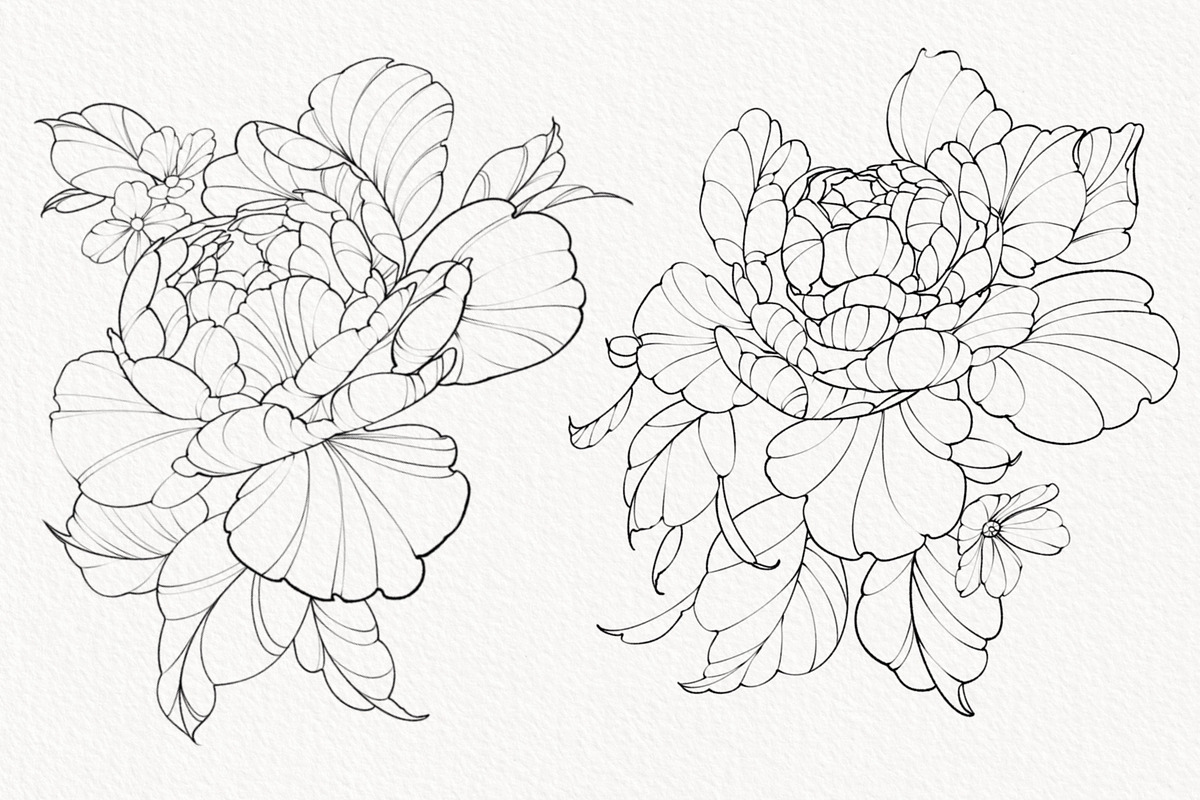 Procreate flower stamp, a Brush Add-On by AnnaPolitmerskaja (Photo 3 of 6)