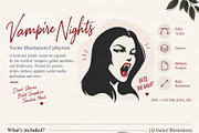 Vampire Night Vector set, a Seasonal Illustration by Universe Mary (Thumbnail 2 of 5)
