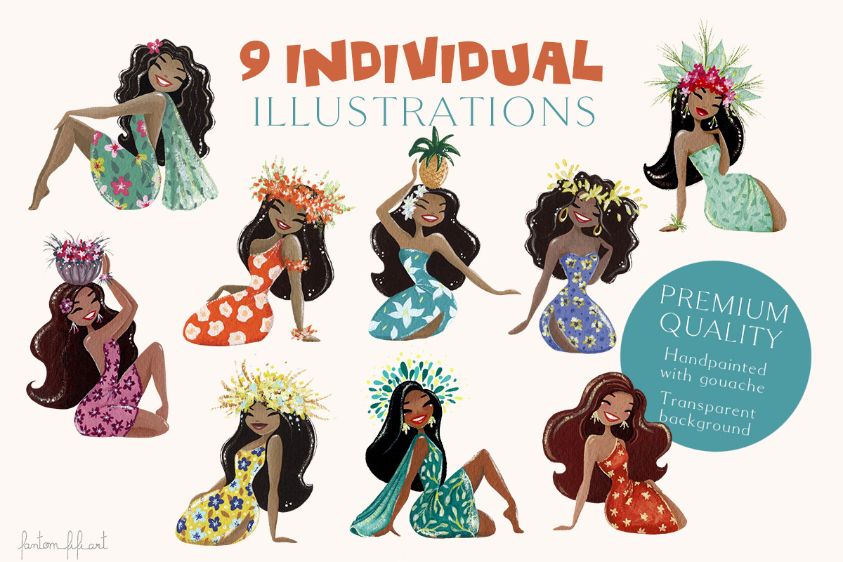 Tiki Girls, an Illustration by Fantom Fifi Art (Photo 2 of 4)