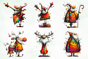 Quirky Santa, Funny Santa Clipart, an Illustration by Creative Art (Thumbnail 4 of 10)