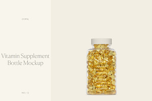 Vitamin Pill Bottle Mockup No. 12