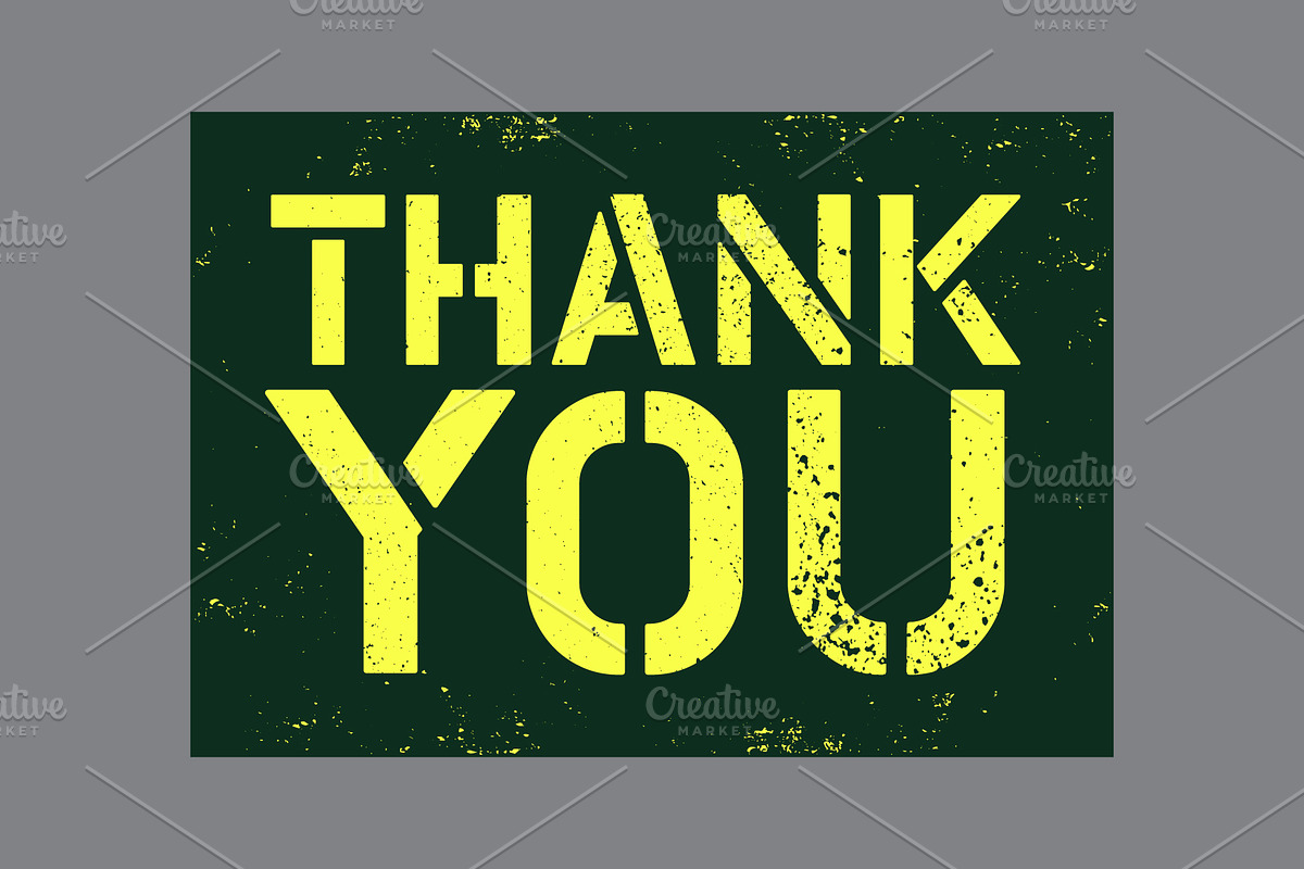 Thank You grunge vector cards set., a Background Graphic by PoPaShop (Photo 7 of 9)