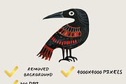 FOLK ART BIRDS CLIPART PACK, an Animal Illustration by Daring Digies (Thumbnail 6 of 10)