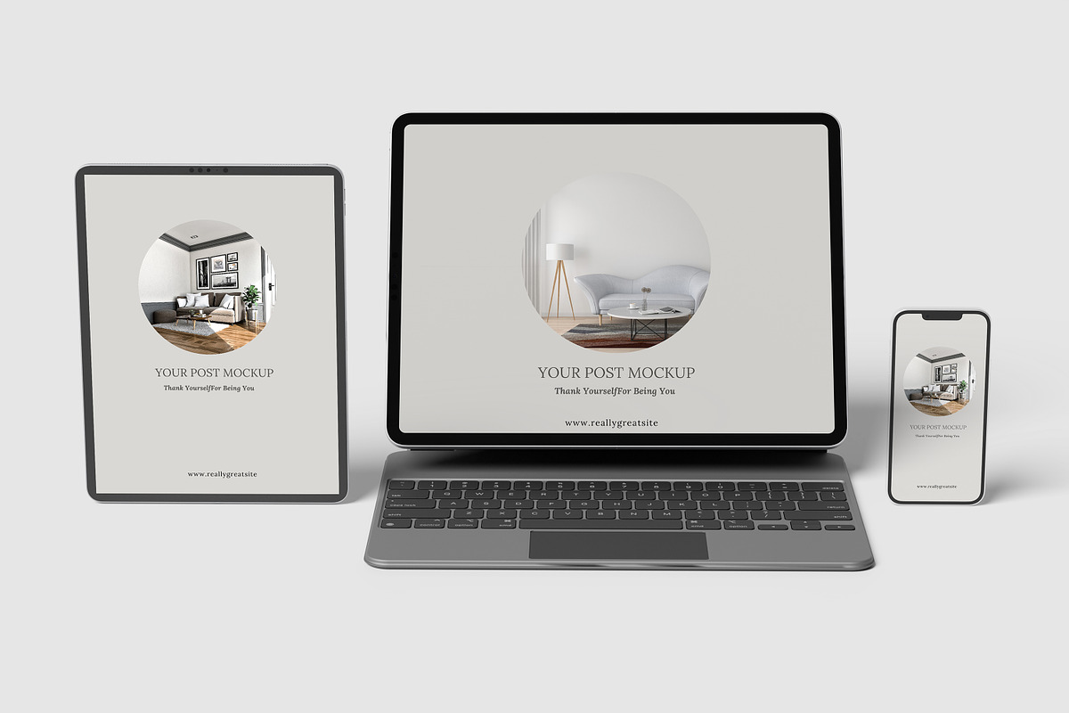 Tablet pro & Phone Mockup, a Pens & Pencil Mockup by mahhyud (Photo 4 of 6)