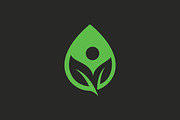 Natural Green Leaf Water Drop Logo, a Branding & Logo Template by Signatoro (Thumbnail 4 of 5)