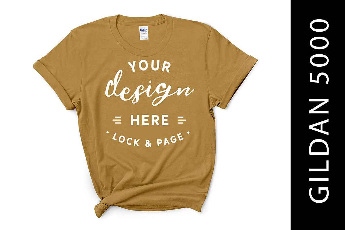 Female Gildan 5000 Mockup Bundle, a Shirt Mockup by lock and page (Photo 5 of 15)