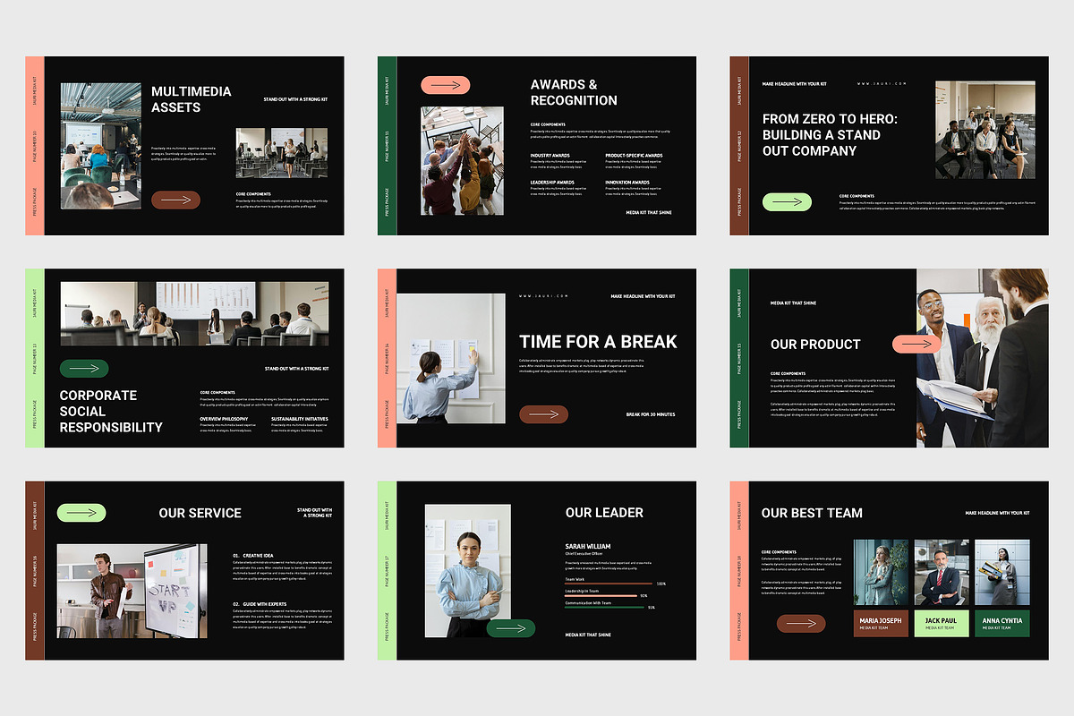 Jauri : Media Kit Google Slides, a Presentation Template by Punkl Camp (Photo 7 of 9)