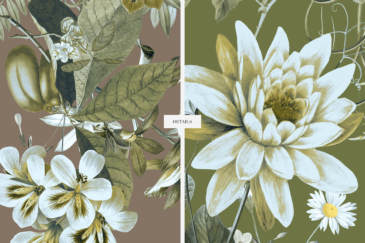 Moss Bloom Floral Patterns, a Pattern Graphic by LEAFure (Photo 6 of 10)