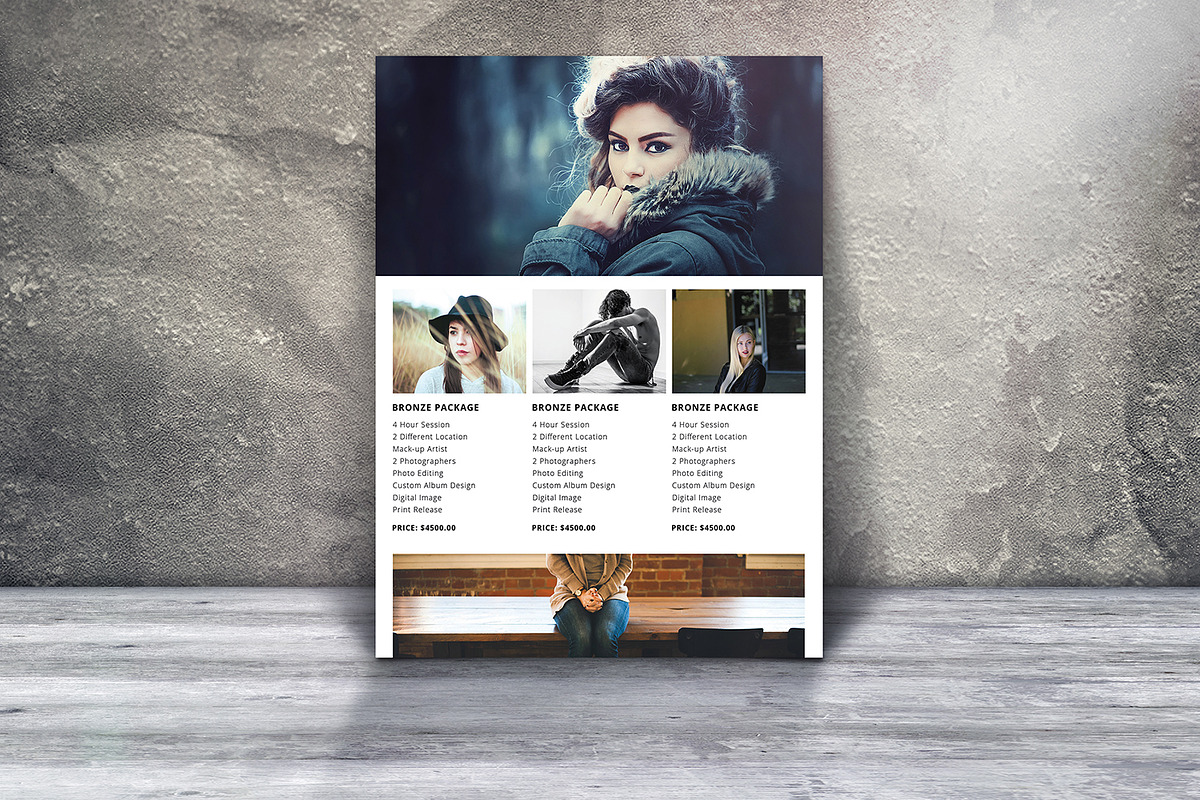 Photography Flyer PriceList Template, image size:1200x800