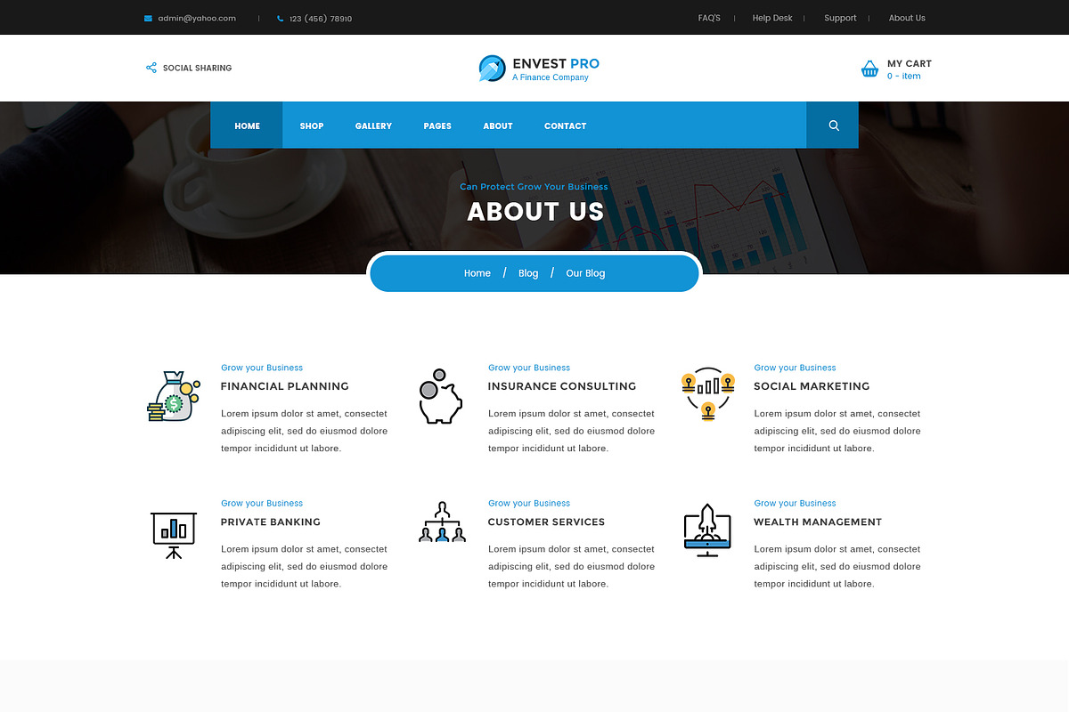 Envest Pro - Multipurpose Theme, a WordPress Template by DigitalCenturySF (Photo 18 of 18)