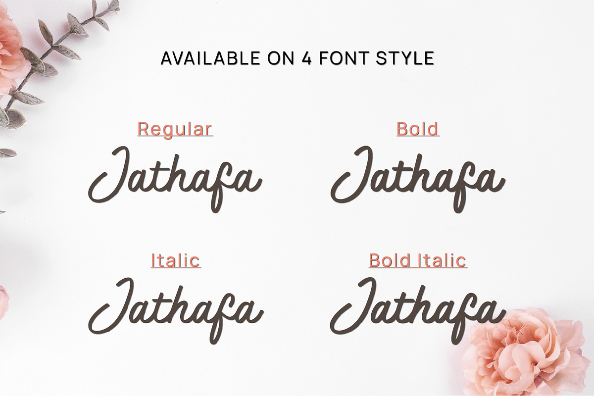 Jathafa | Modern Handwriting Font, a Script Font by JprintStudio (Photo 7 of 8)