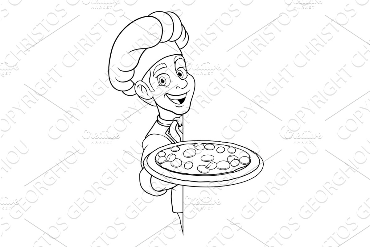chef new 2024 A13 bw-166, a Person Illustration by Christos Georghiou