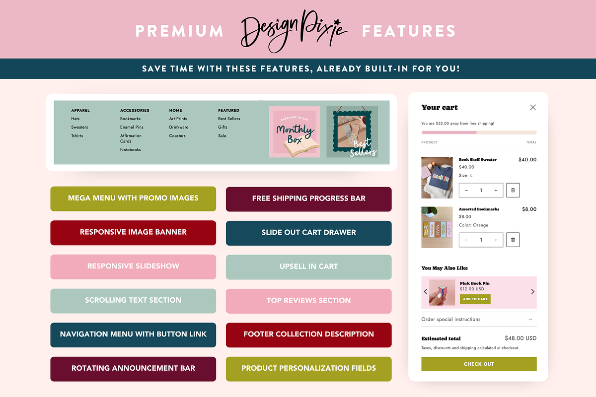 Book Shopify Theme Template, a Shopify Template by Design Pixie (Photo 7 of 12)