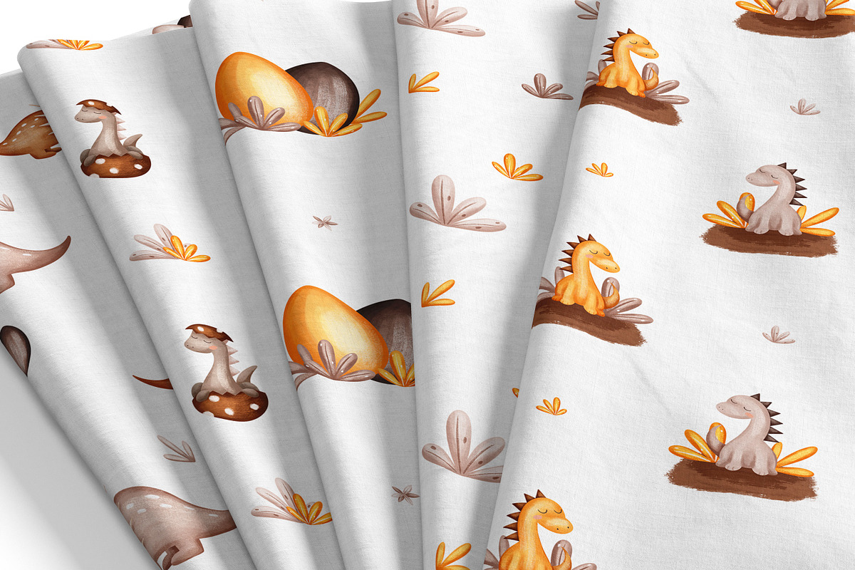 Cute dinosaur - kids collection, an Animal Illustration by Linerisyart (Photo 11 of 15)