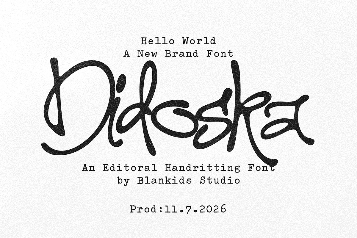 Didoska – Editorial Handwriting Font, a Handwritten Font by Blankids Studio (Photo 1 of 12)