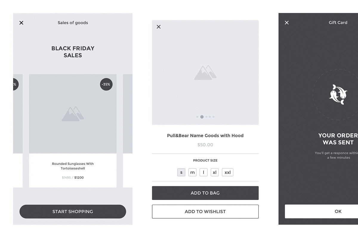Codama iOS Wireframe UI Kit, a Wireframe Template by Yaroslav Zaitsev (Photo 6 of 6)