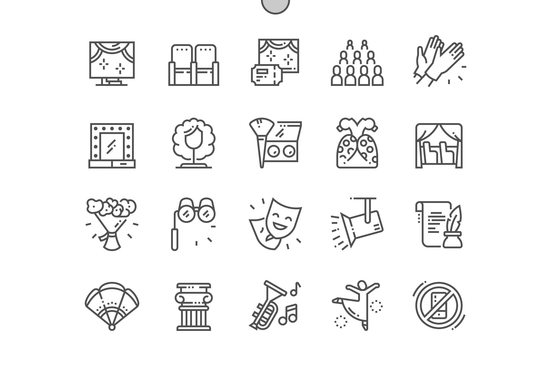 Scenic arts Line Icons, an Outline Icon by Palau