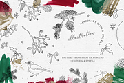 XMAS SKETCH BUNDLE / VECTOR + PNG, an Illustration by KruthDesign (Thumbnail 4 of 10)