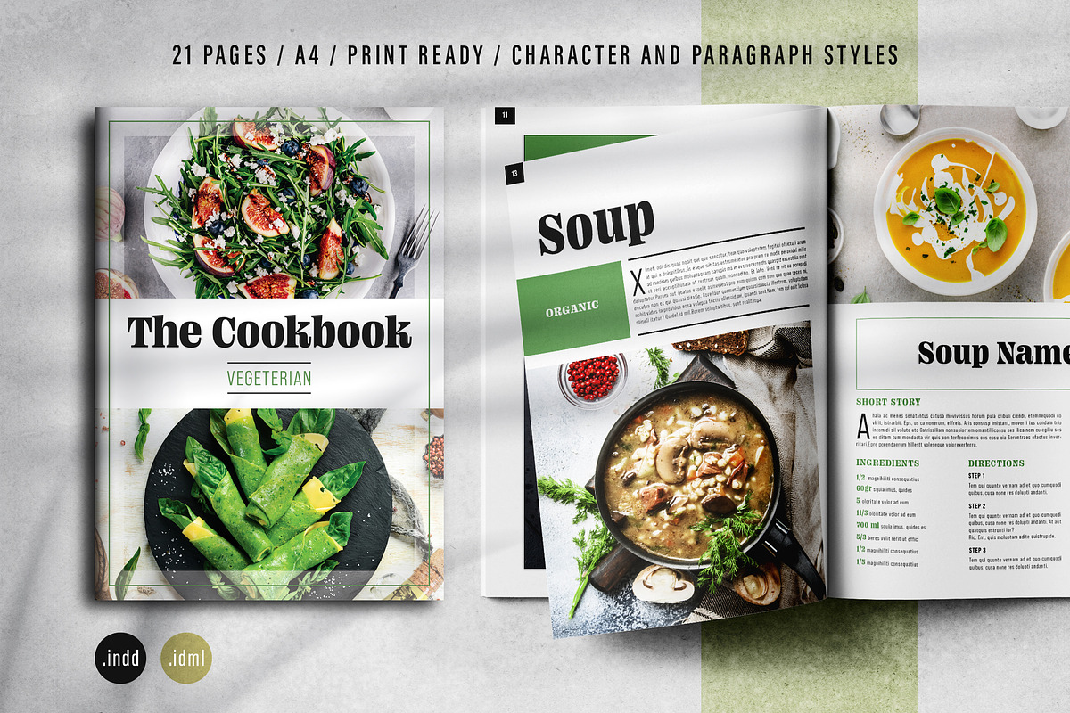 The Cookbook Layout, a Print Template by Grkic Creative (Photo 1 of 11)