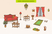 Elegant Indoor Eid Scene Creator, an Illustration by MEANDSTUDIO (Thumbnail 2 of 4)