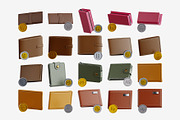 Wallet & Coin 3D Icon Set, an Object 3D Model by Eklip Studio (Thumbnail 4 of 4)