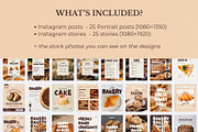 Bakery Instagram Template Canva, a Marketing Template by Anna Design Studio (Thumbnail 2 of 11)