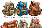 Watercolor Backpack Clipart, an Object Graphic by ArtisticTimberStudio (Thumbnail 1 of 2)