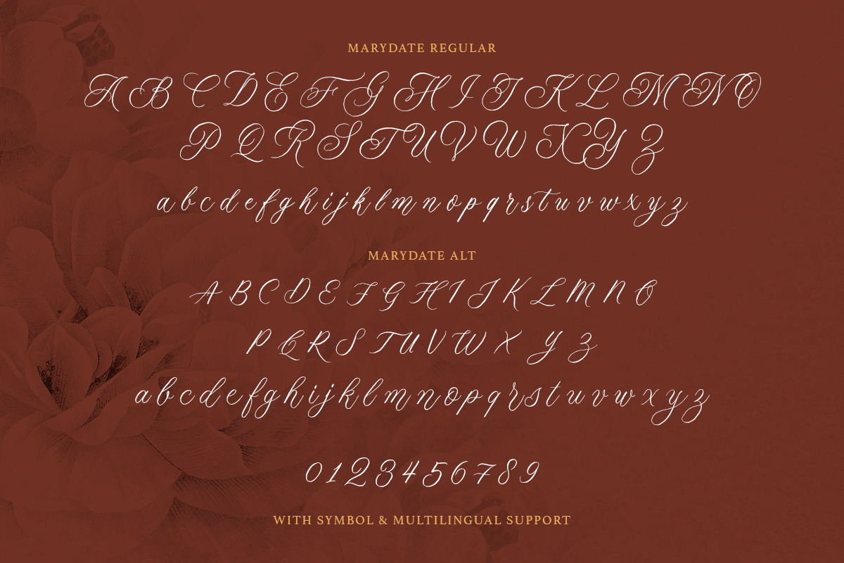 The Marydate - Organic Calligraphy, a Script Font by Letterhend Studio (Photo 9 of 9)